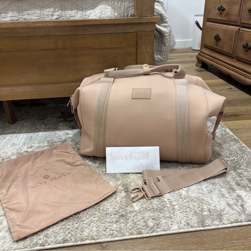 Dagne Dover Blush Duffel Bag with Strap